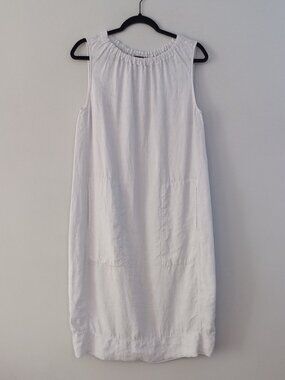 OSKA sleeveless linen oversized shift dress